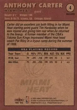 Back of Anthony Carter