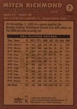 Back of Mitch Richmond