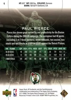 Back of Paul Pierce