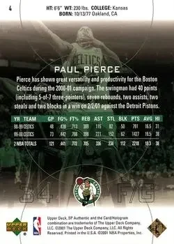 Back of Paul Pierce