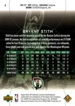 Back of Bryant Stith