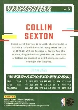 Back of Collin Sexton