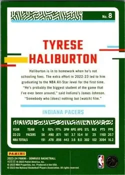 Back of Tyrese Haliburton