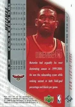 Back of Dikembe Mutombo