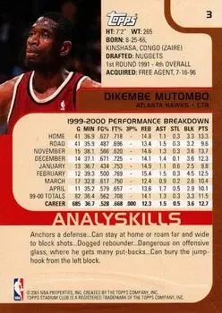 Back of Dikembe Mutombo
