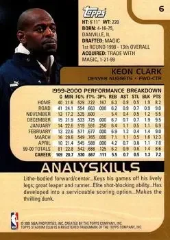 Back of Keon Clark