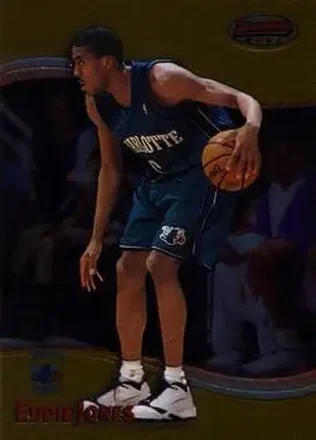 1998-99 Bowman's Best #9 - Eddie Jones - Charlotte Hornets