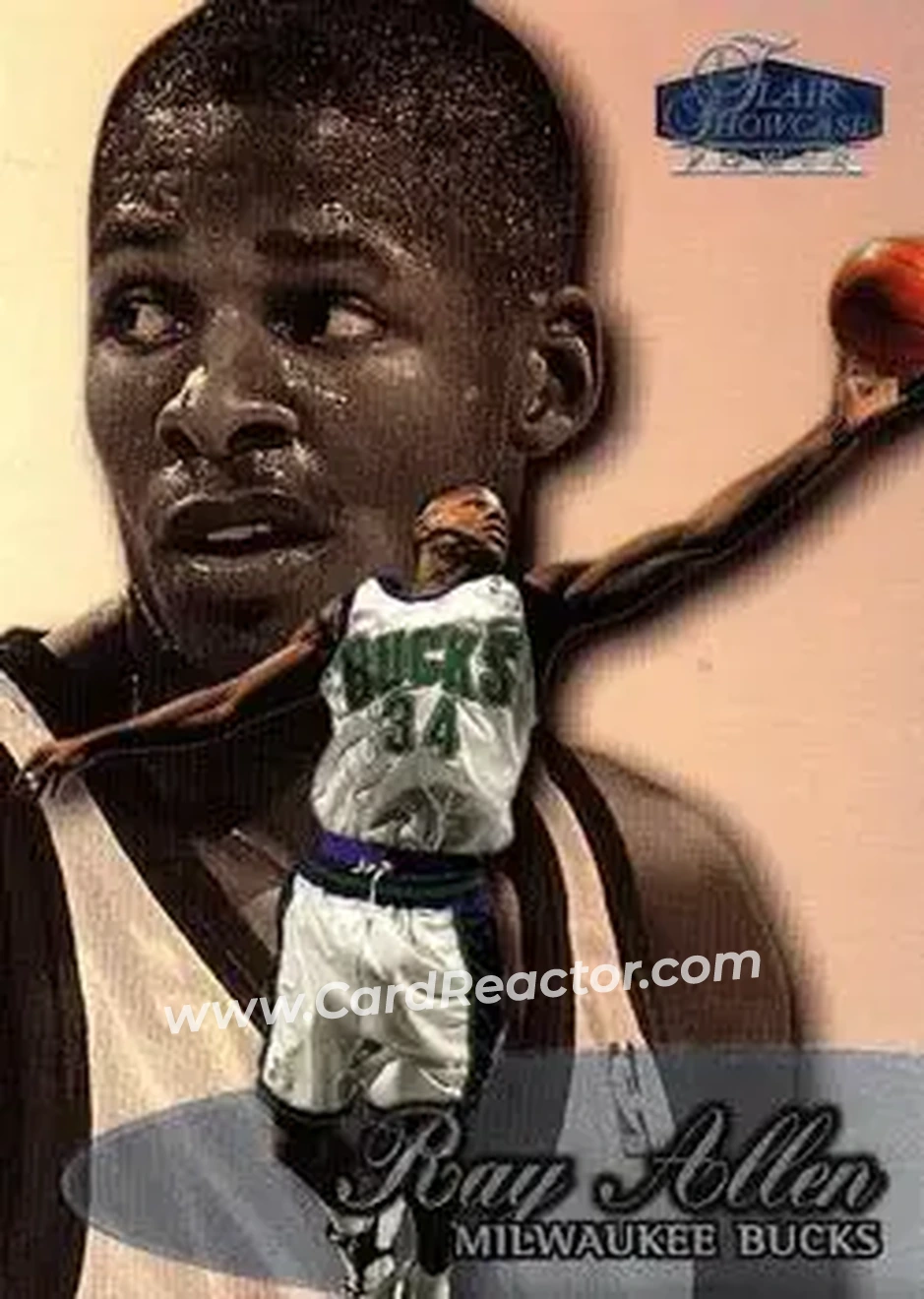 1998-99 Flair Showcase #11 - Ray Allen - Milwaukee Bucks
