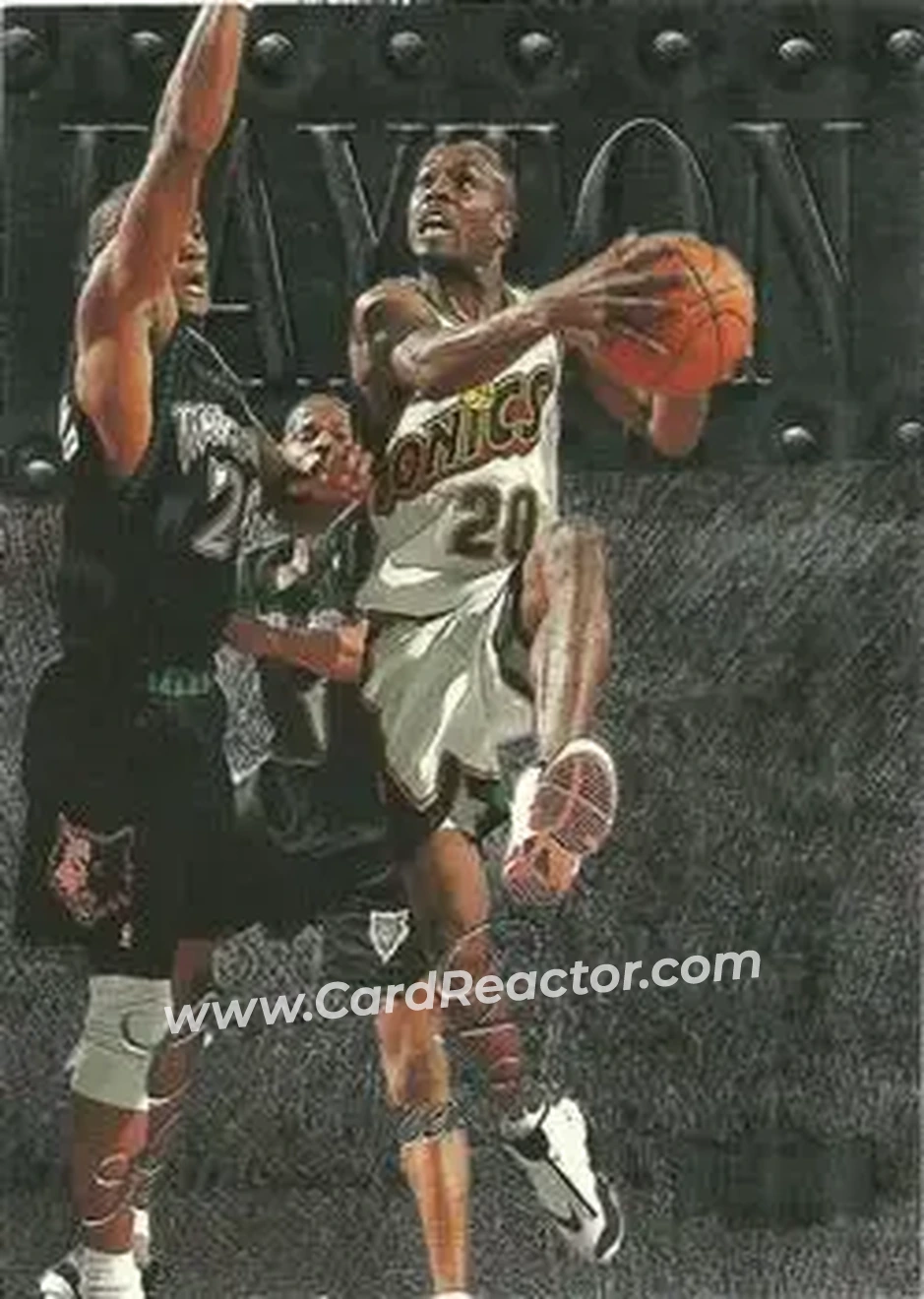 1998-99 Metal Universe #82 - Gary Payton - Seattle SuperSonics