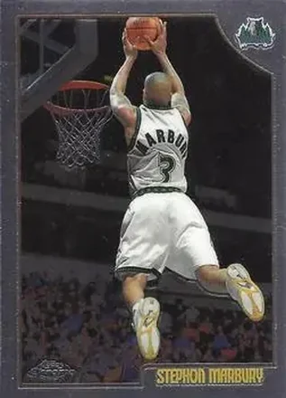 1998-99 Topps Chrome #58 - Stephon Marbury - Minnesota Timberwolves