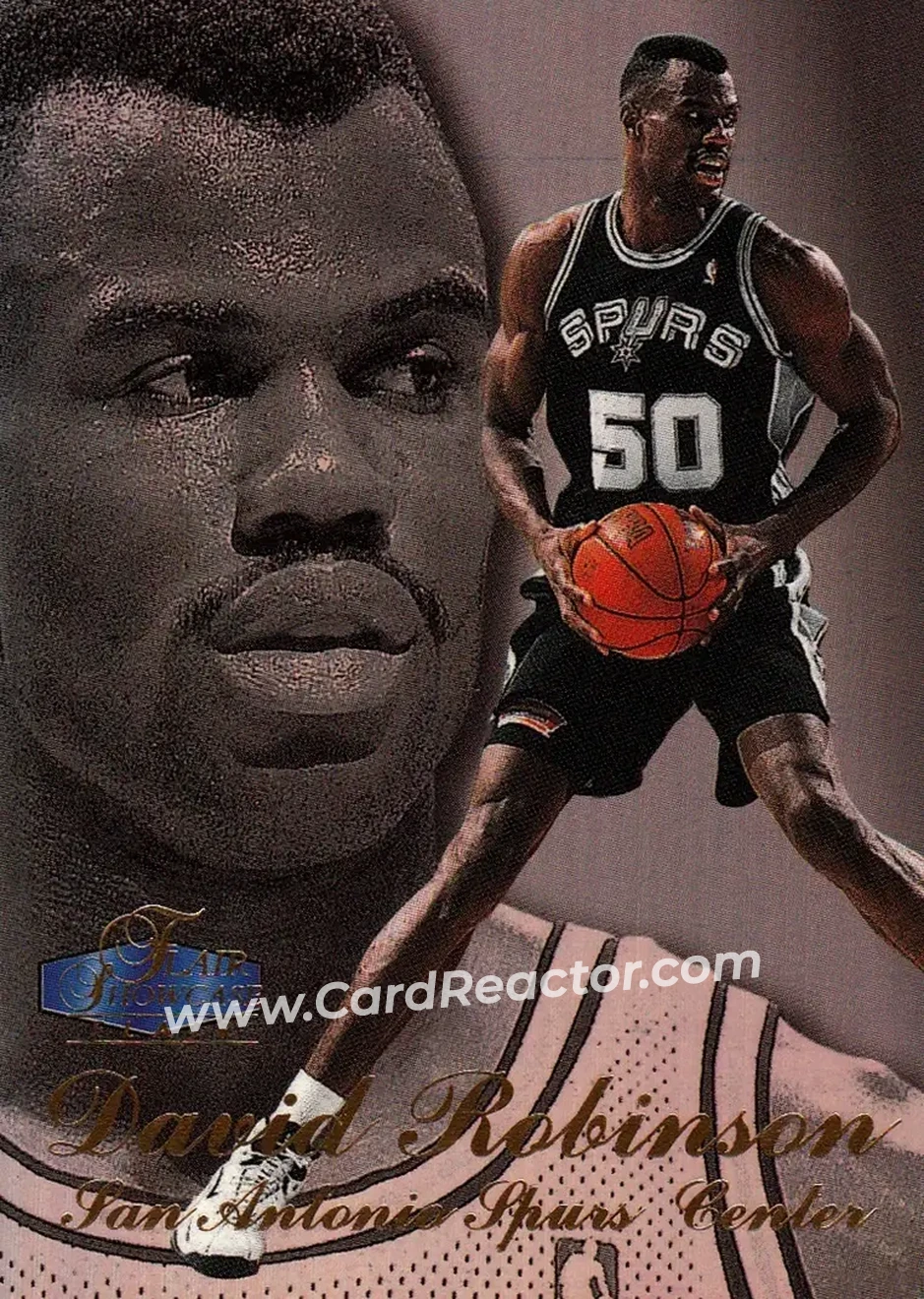 1997-98 Flair Showcase #27 - David Robinson - San Antonio Spurs - Front