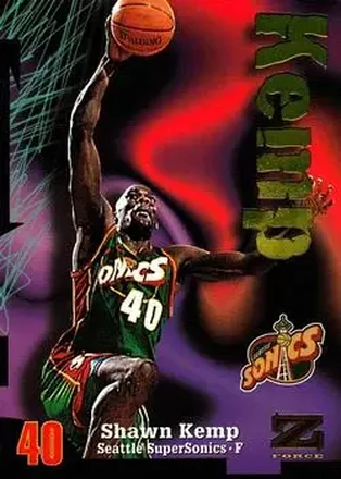 1997-98 SkyBox Z-Force #40 - Shawn Kemp - Seattle SuperSonics
