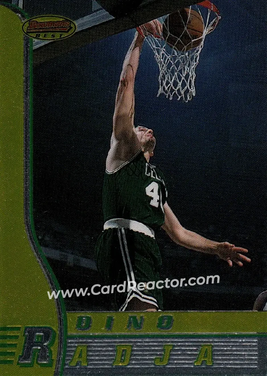 1996-97 Bowman's Best #4 - Dino Radja - Boston Celtics - Front