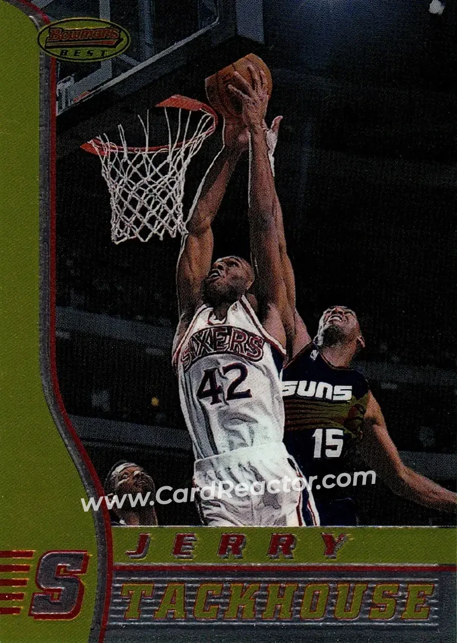 1996-97 Bowman's Best #19 - Jerry Stackhouse - Philadelphia 76ers - Front