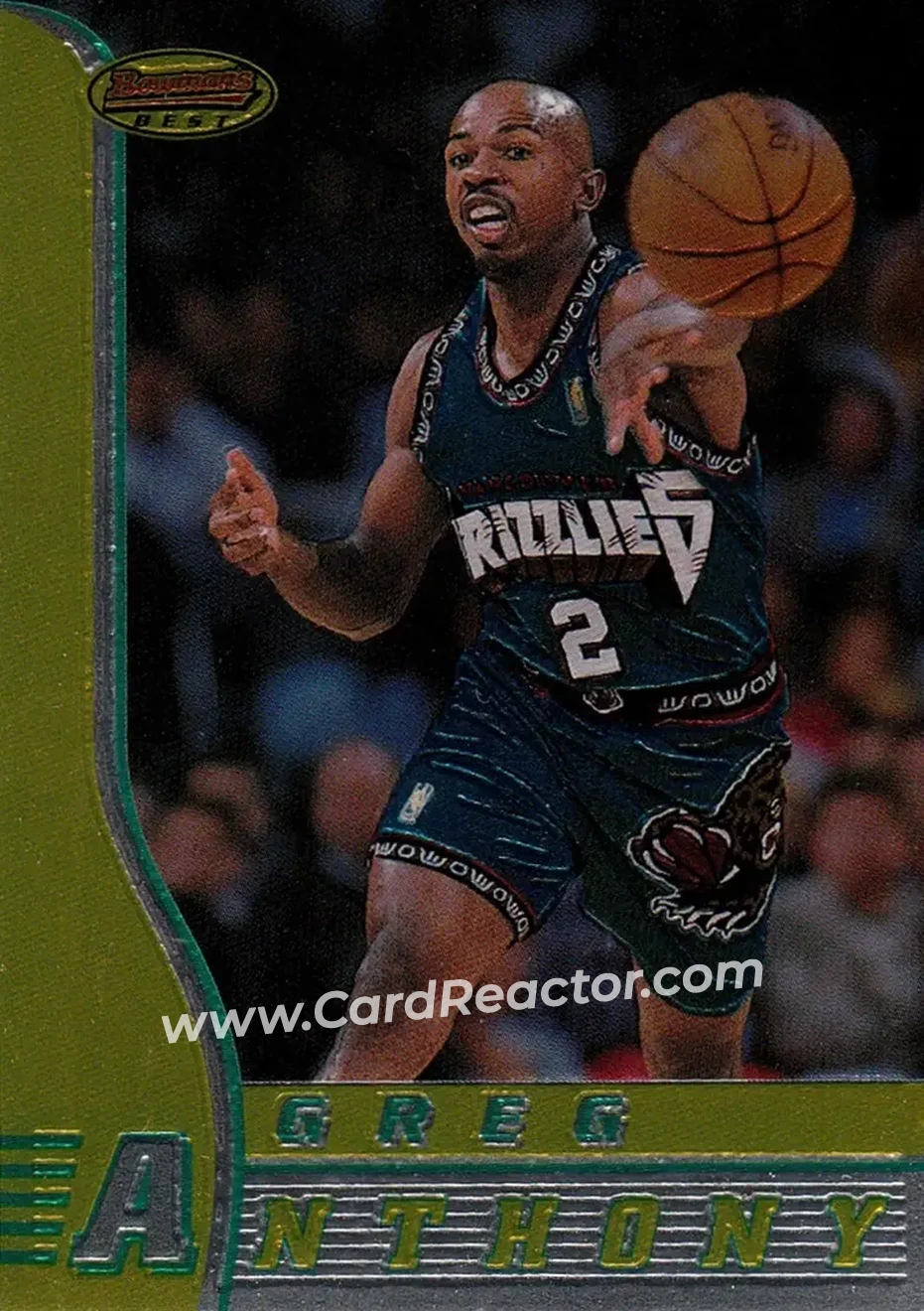 1996-97 Bowman's Best #57 - Greg Anthony - Vancouver Grizzlies - Front 1996-97 Bowman's Best #57 - Greg Anthony - Vancouver Grizzlies - Front