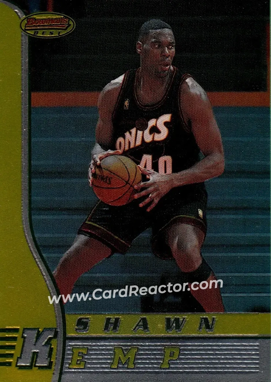 1996-97 Bowman's Best #66 - Shawn Kemp - Seattle SuperSonics - Front