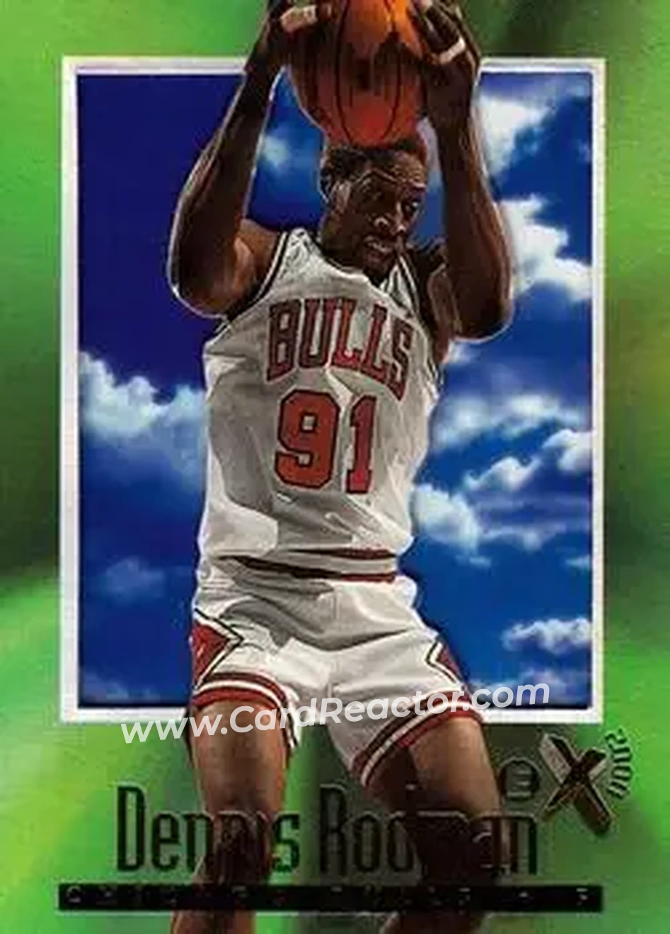 1996-97 E-X2000 #11 - Dennis Rodman - Chicago Bulls - Front