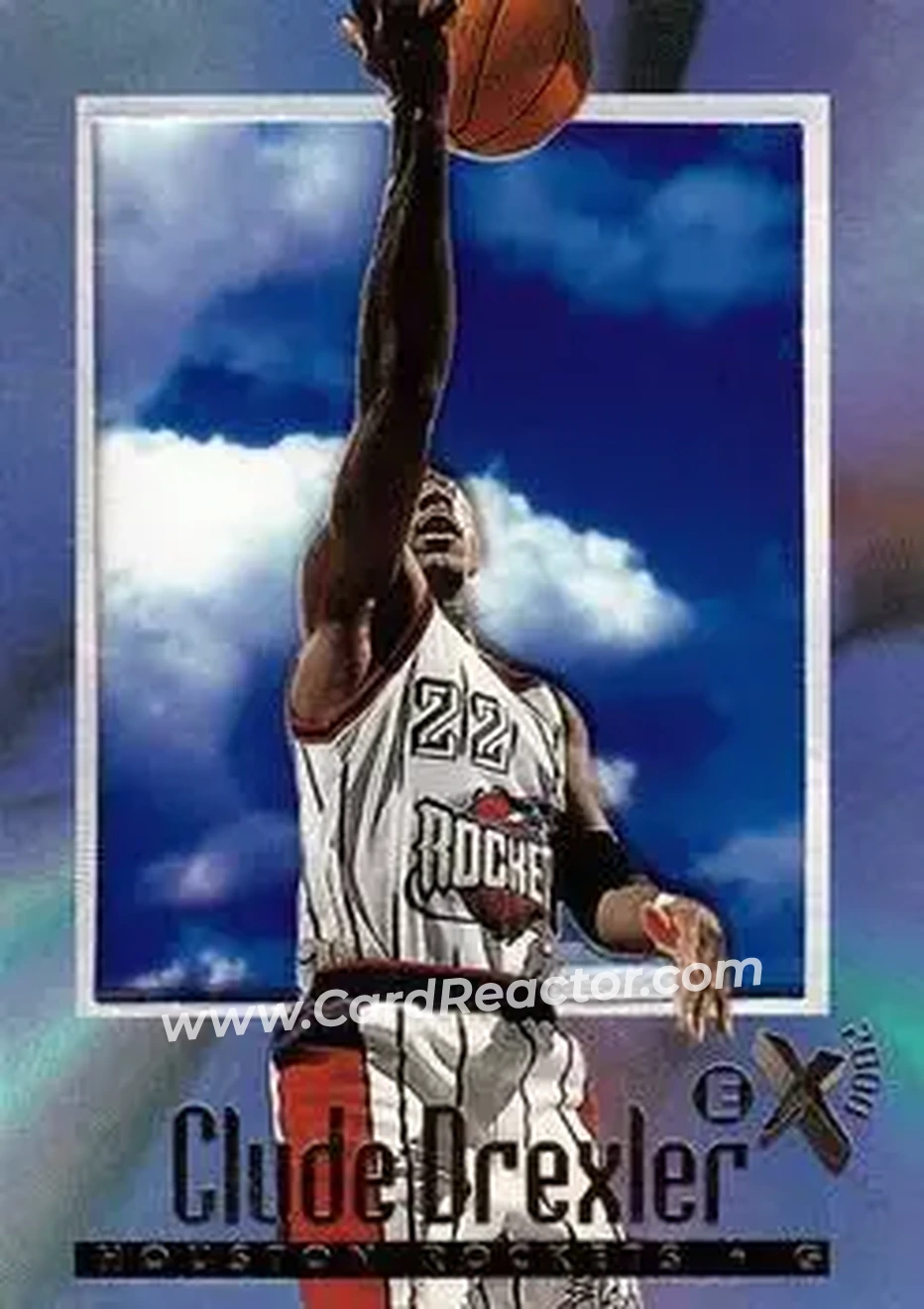 1996-97 E-X2000 #24 - Clyde Drexler - Houston Rockets - Front 1996-97 E-X2000 #24 - Clyde Drexler - Houston Rockets - Front