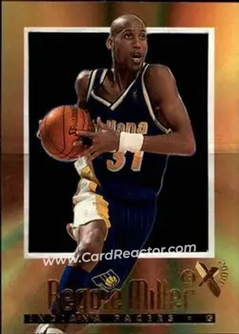 1996-97 E-X2000 #27 - Reggie Miller - Indiana Pacers - Front