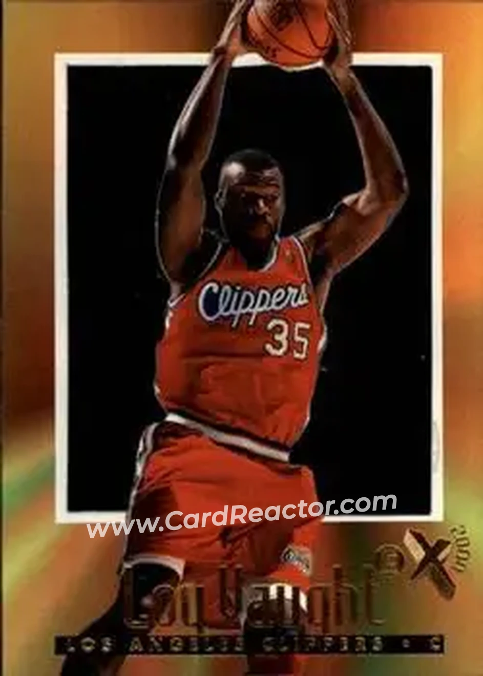 1996-97 E-X2000 #28 - Loy Vaught - Los Angeles Clippers - Front