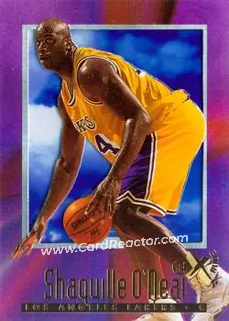1996-97 E-X2000 #32 - Shaquille O'Neal - Los Angeles Lakers - Front