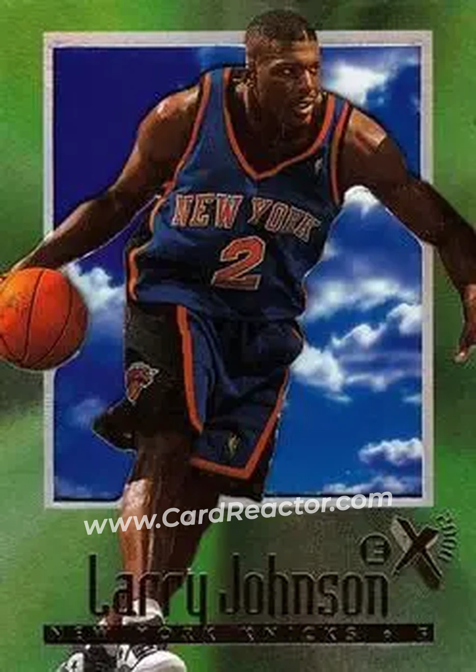 1996-97 E-X2000 #47 - Larry Johnson - New York Knicks - Front