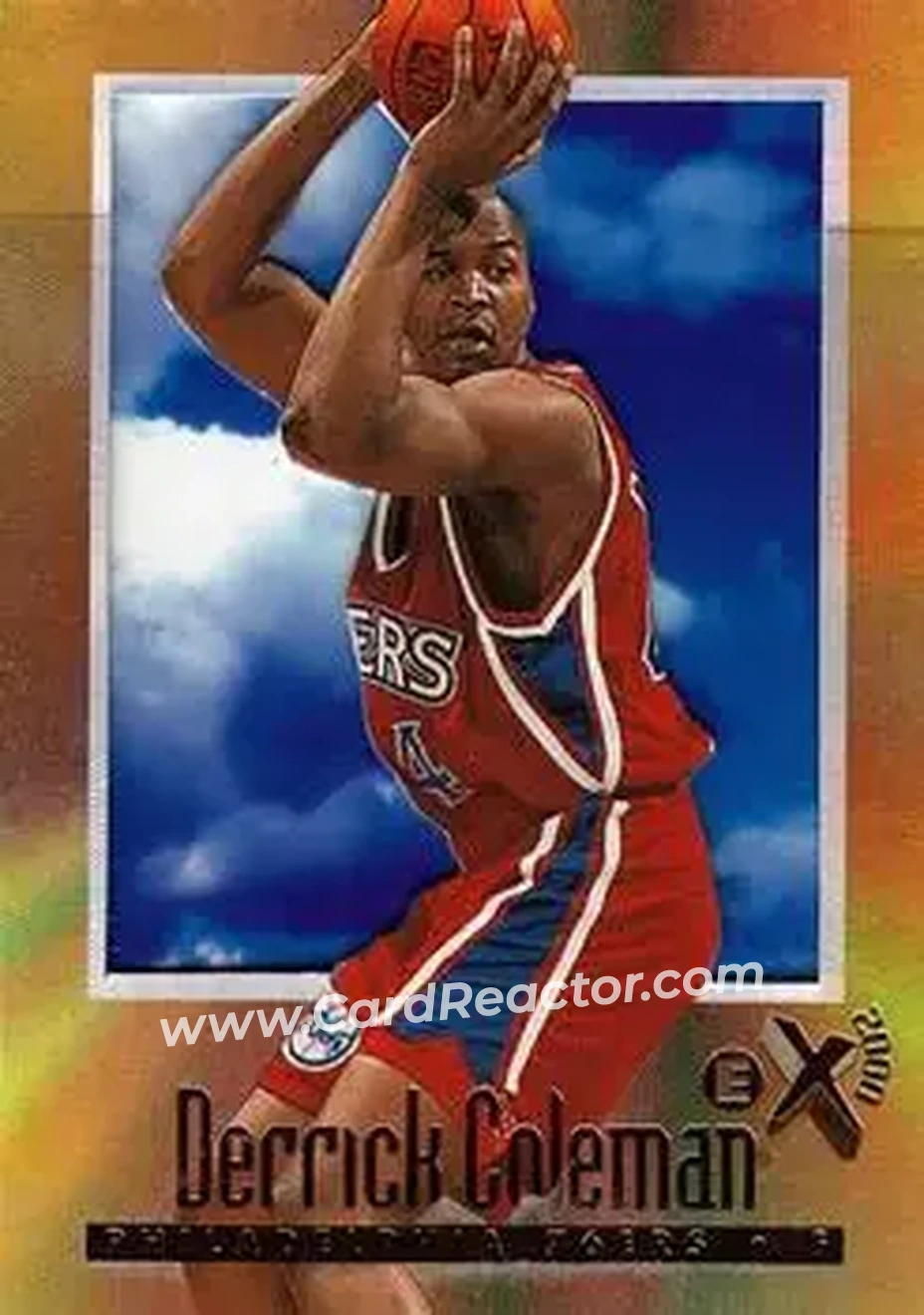 1996-97 E-X2000 #52 - Derrick Coleman - Philadelphia 76ers - Front