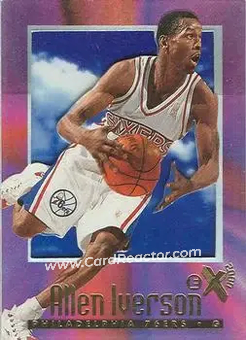 1996-97 E-X2000 #53 - Allen Iverson - Philadelphia 76ers - Front