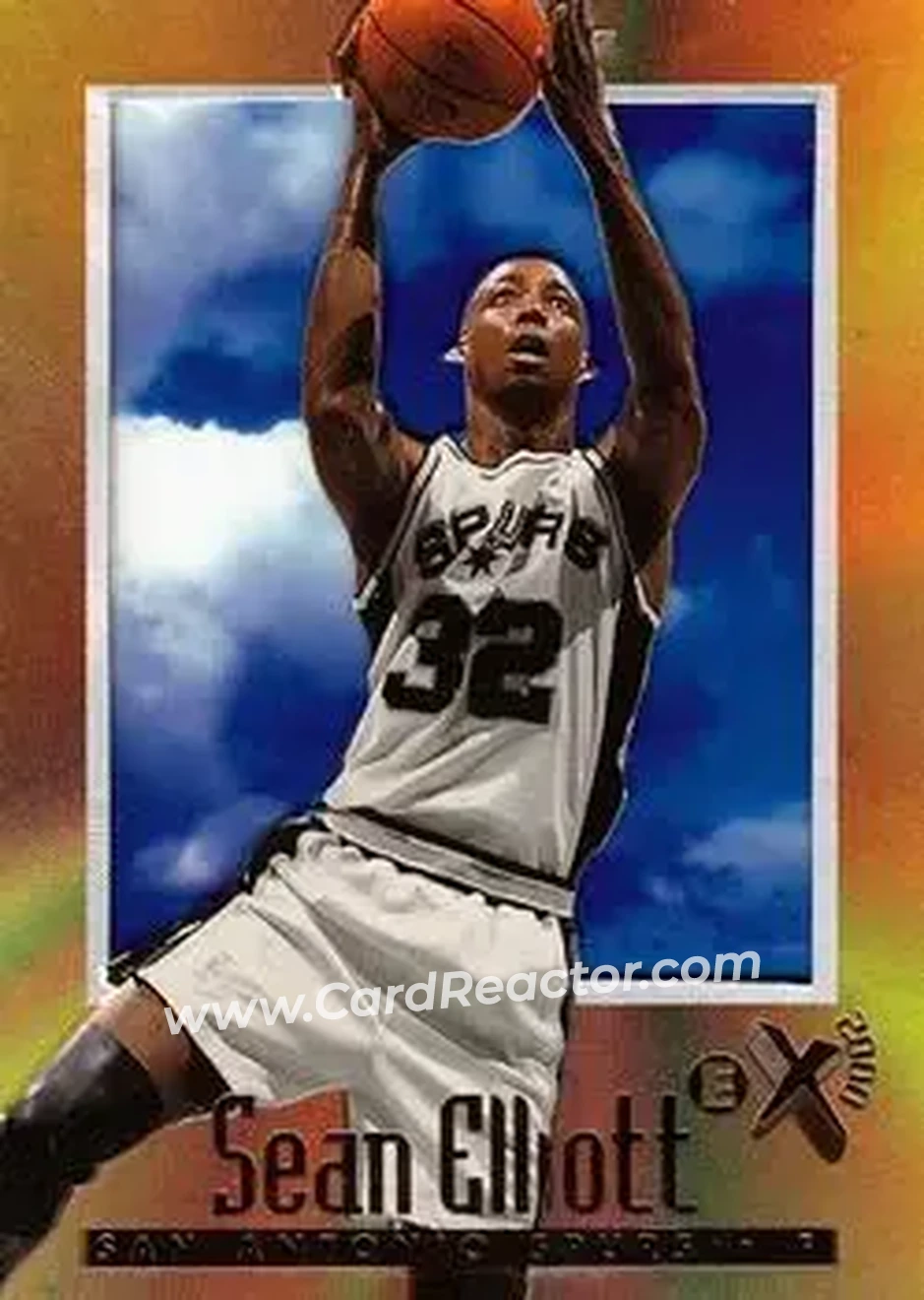 1996-97 E-X2000 #64 - Sean Elliott - San Antonio Spurs - Front