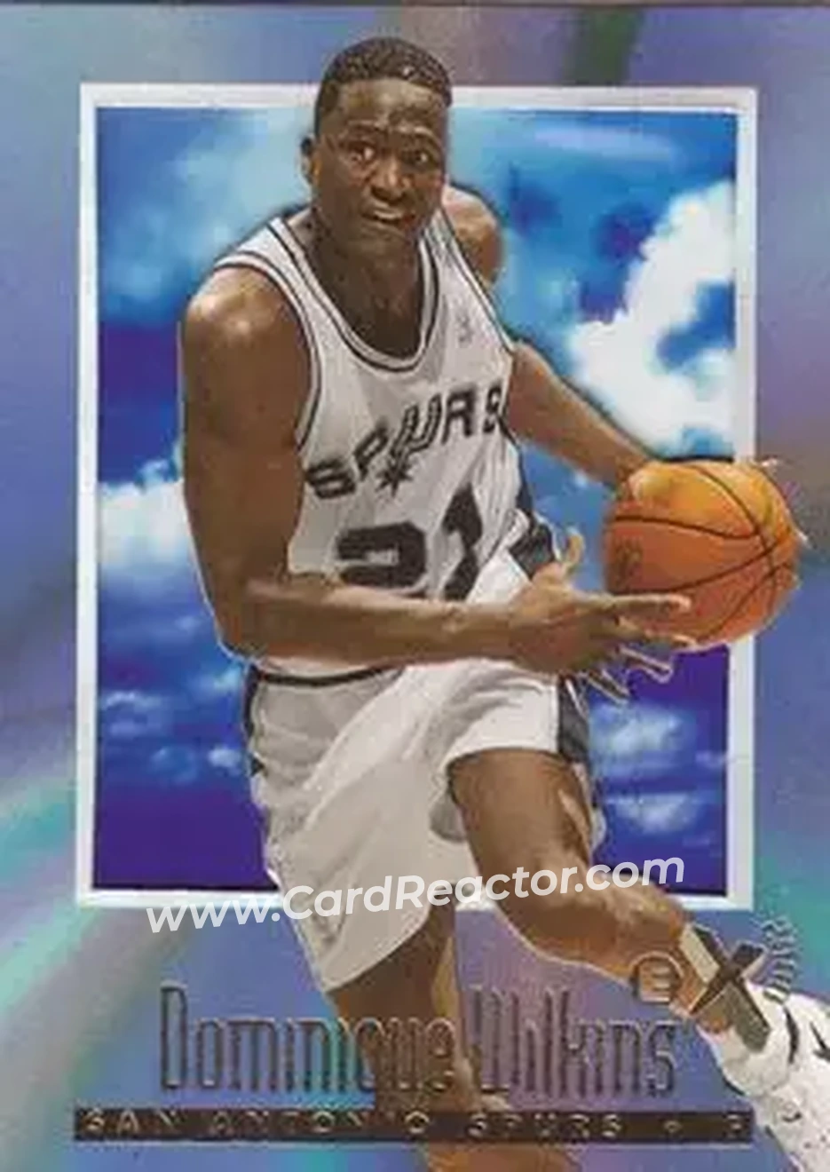1996-97 E-X2000 #66 - Dominique Wilkins - San Antonio Spurs - Front