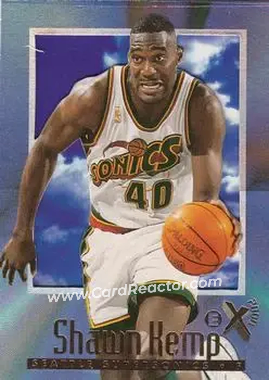 1996-97 E-X2000 #67 - Shawn Kemp - Seattle SuperSonics - Front