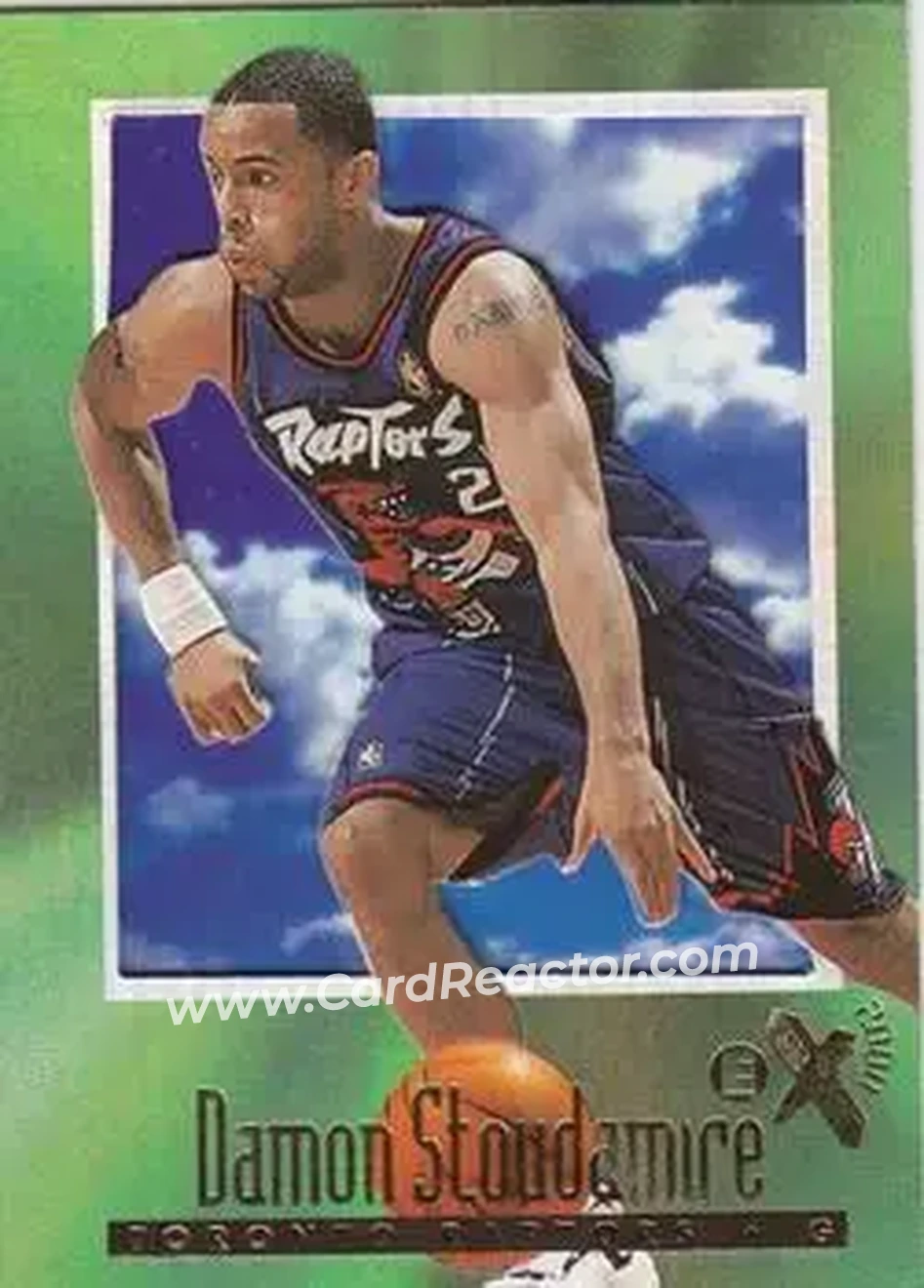 1996-97 E-X2000 #71 - Damon Stoudamire - Toronto Raptors - Front 1996-97 E-X2000 #71 - Damon Stoudamire - Toronto Raptors - Front