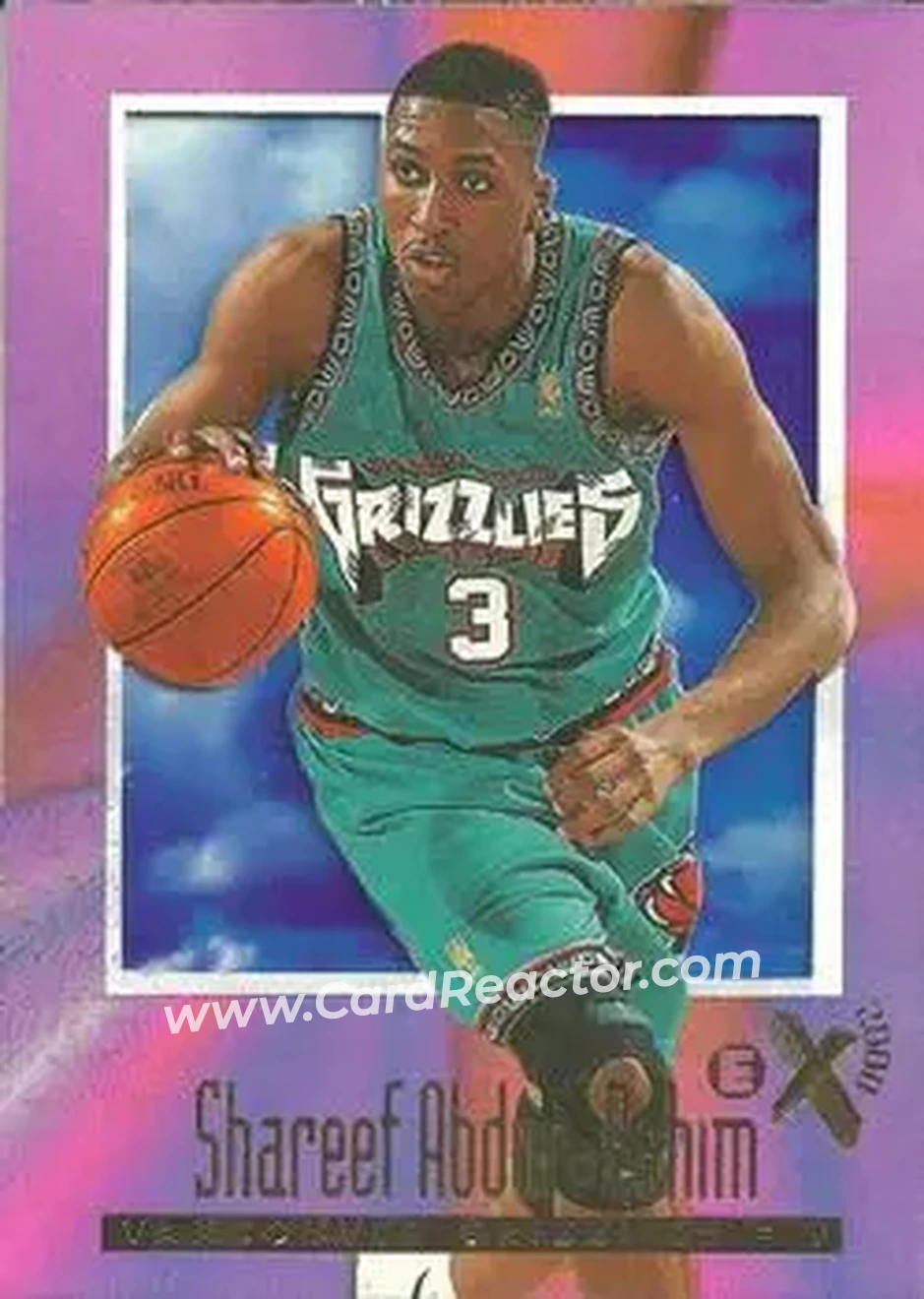 1996-97 E-X2000 #76 - Shareef Abdur-Rahim - Vancouver Grizzlies - Front