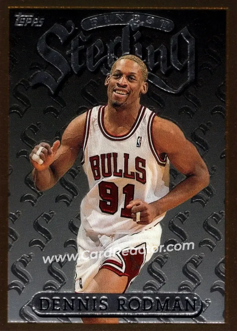1996-97 Finest #5 - Dennis Rodman - Chicago Bulls - Front