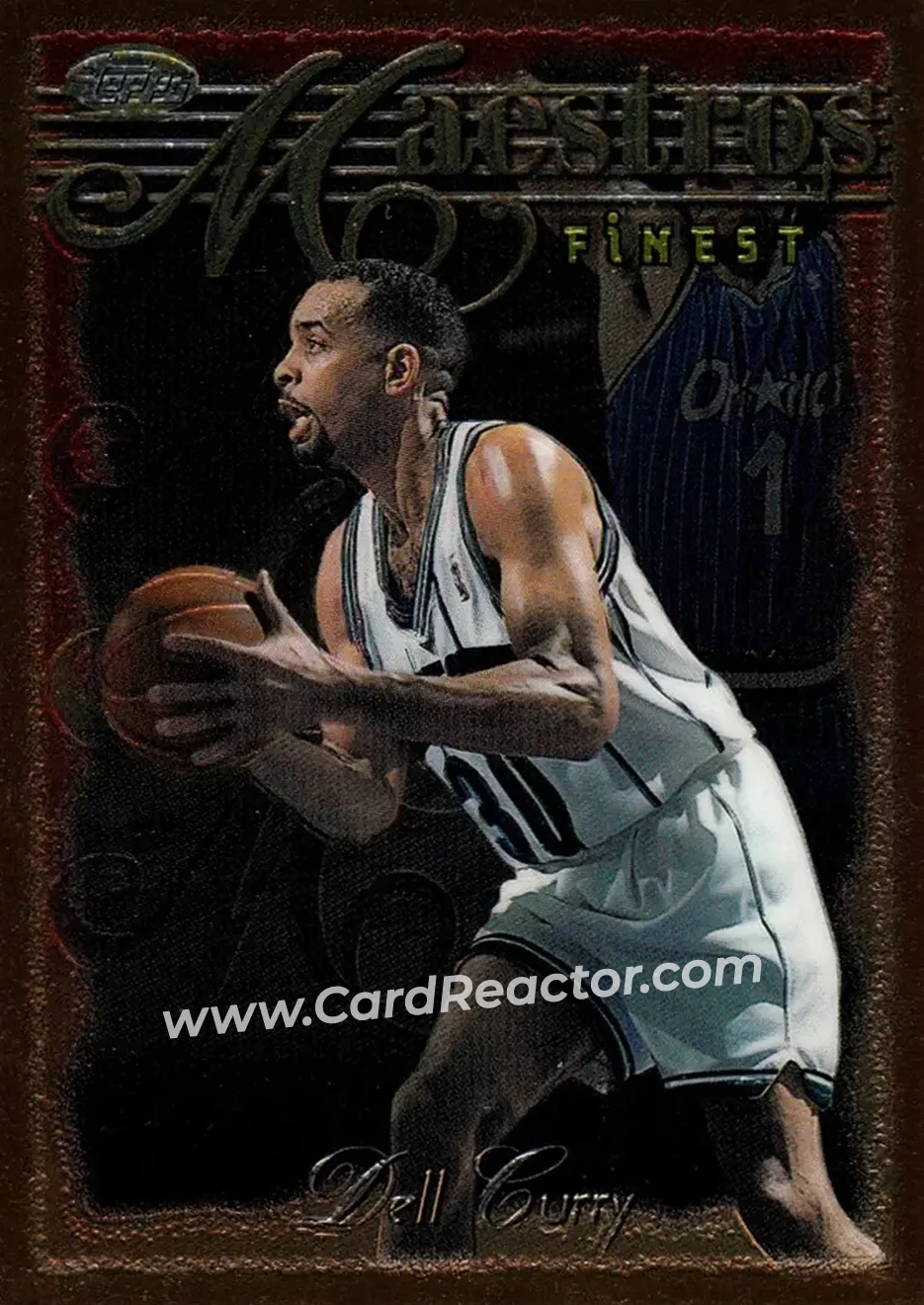 1996-97 Finest #8 - Dell Curry - Charlotte Hornets - Front