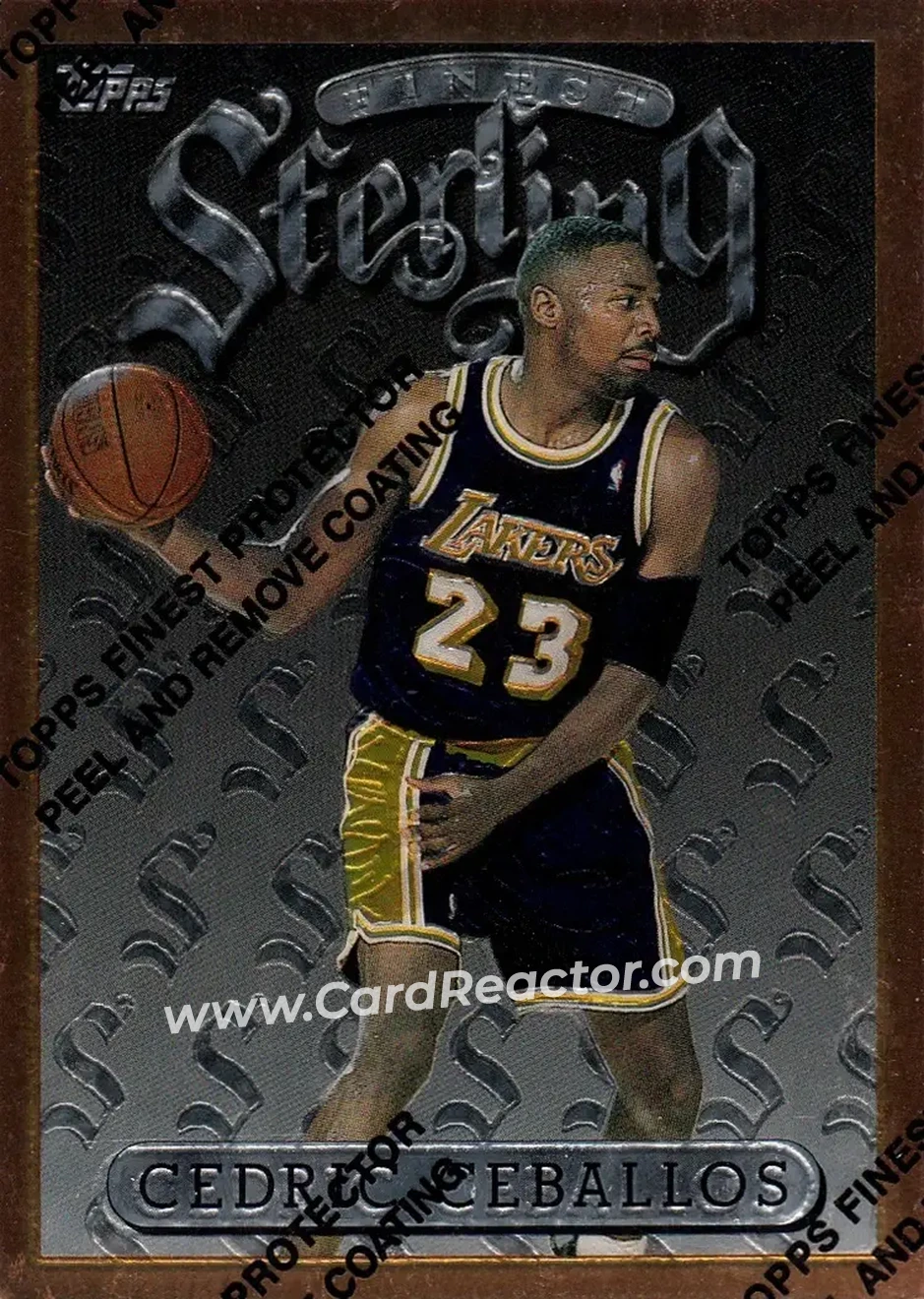 1996-97 Finest #34 - Cedric Ceballos - Los Angeles Lakers - Front