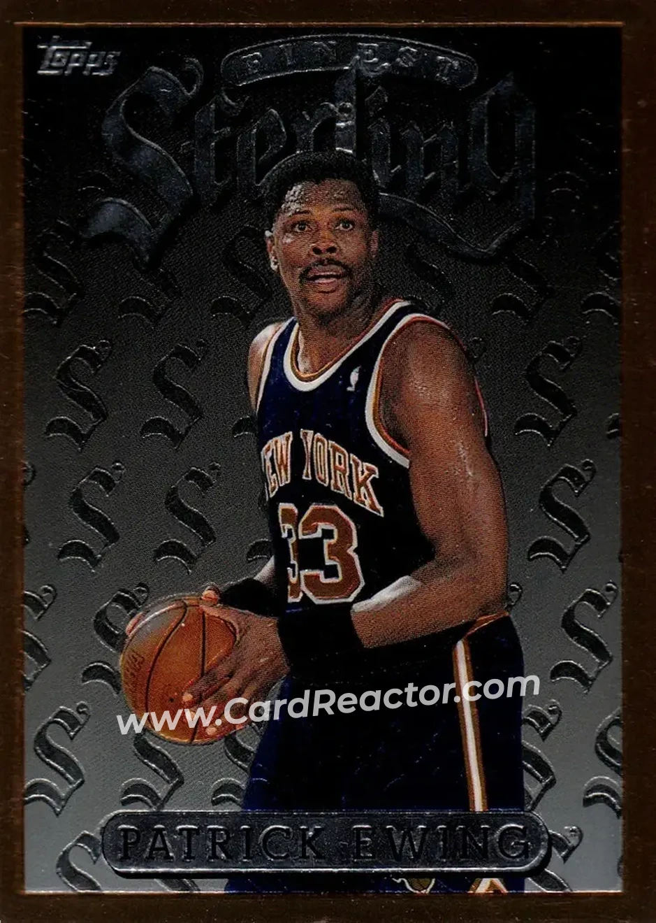 1996-97 Finest #44 - Patrick Ewing - New York Knicks - Front