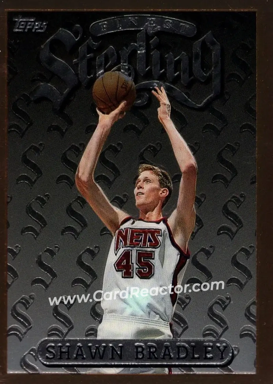 1996-97 Finest #57 - Shawn Bradley - New Jersey Nets - Front