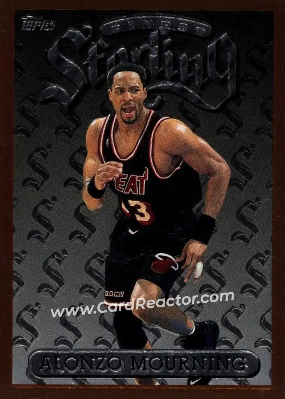 1996-97 Finest #78 - Alonzo Mourning - Miami Heat - Front