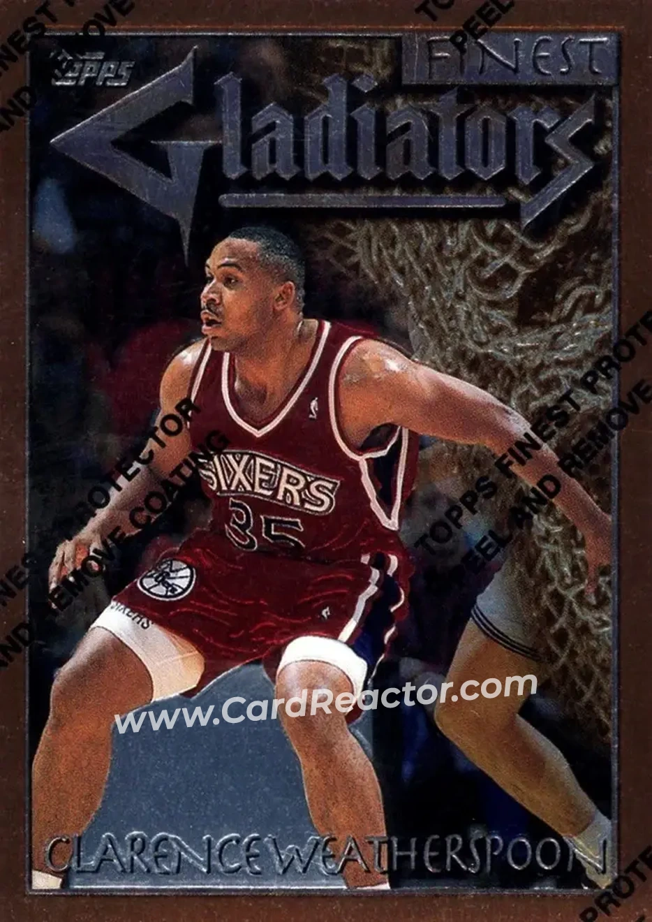1996-97 Finest #89 - Clarence Weatherspoon - Philadelphia 76ers - Front
