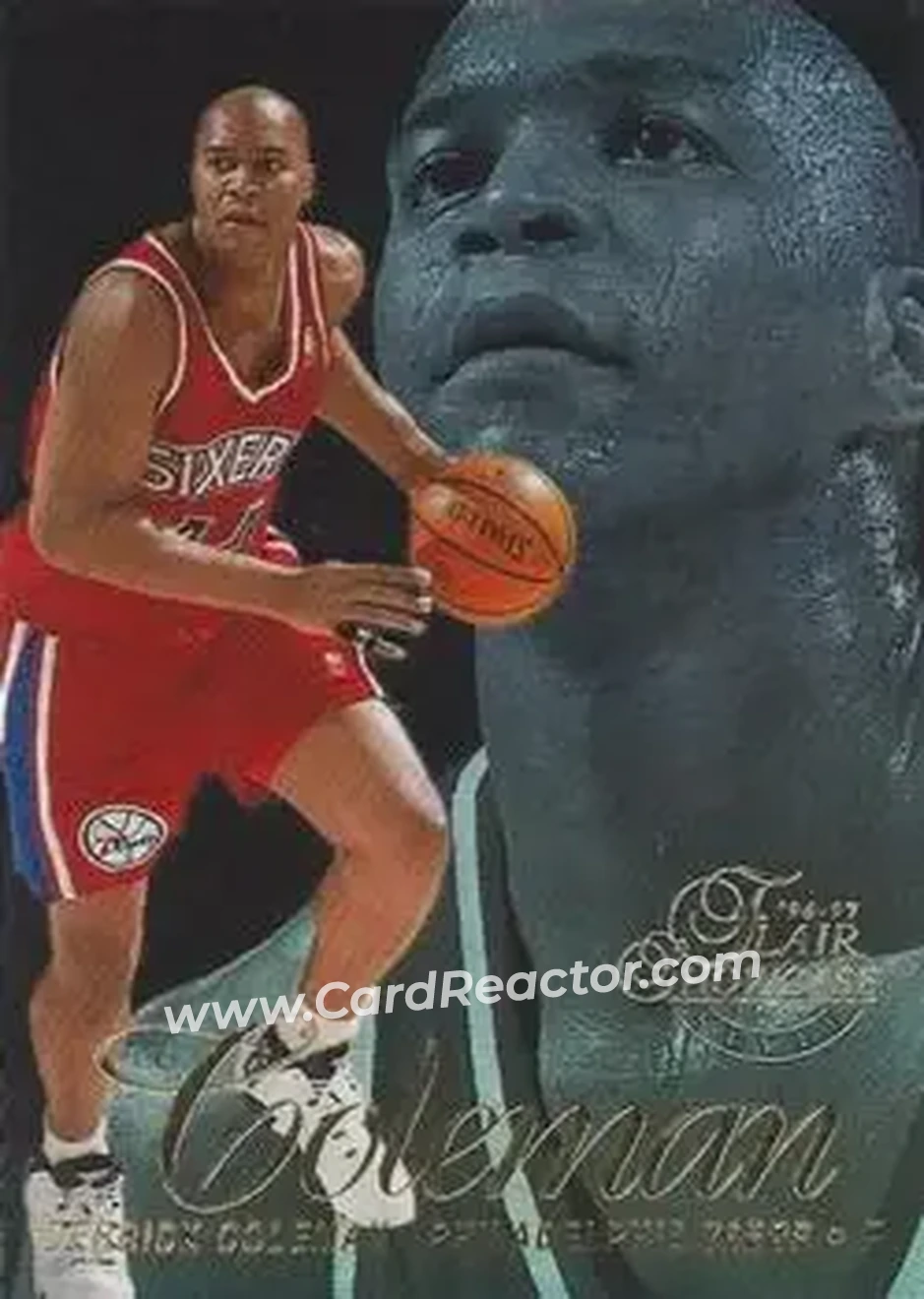 1996-97 Flair Showcase #32 - Derrick Coleman - Philadelphia 76ers - Front