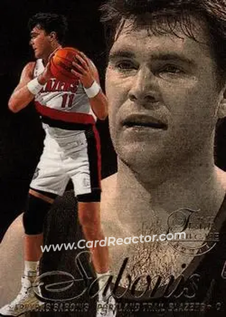 1996-97 Flair Showcase #36 - Arvydas Sabonis - Portland Trail Blazers - Front