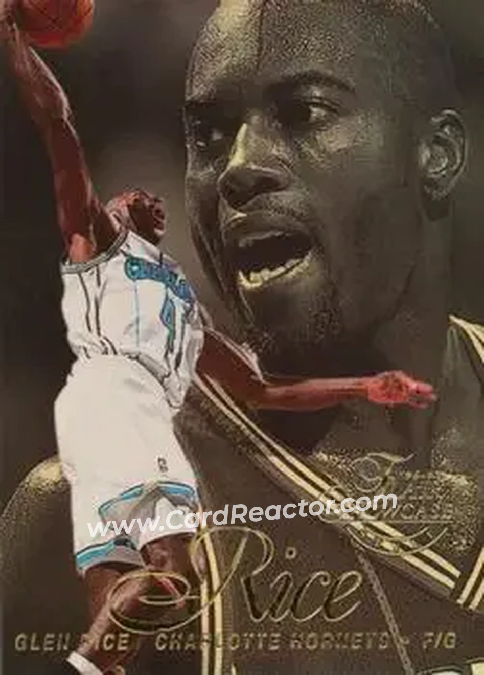 1996-97 Flair Showcase #44 - Glen Rice - Charlotte Hornets - Front