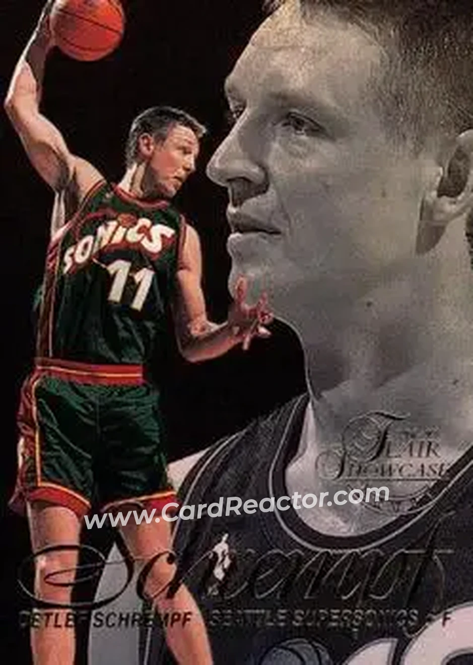 1996-97 Flair Showcase #83 - Detlef Schrempf - Seattle SuperSonics - Front 1996-97 Flair Showcase #83 - Detlef Schrempf - Seattle SuperSonics - Front