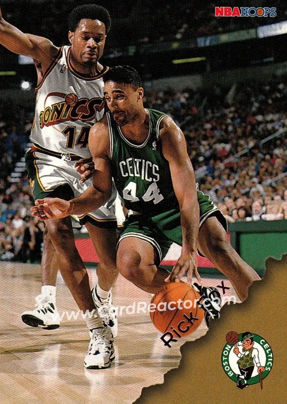 1996-97 Hoops #9 - Rick Fox - Boston Celtics - Front