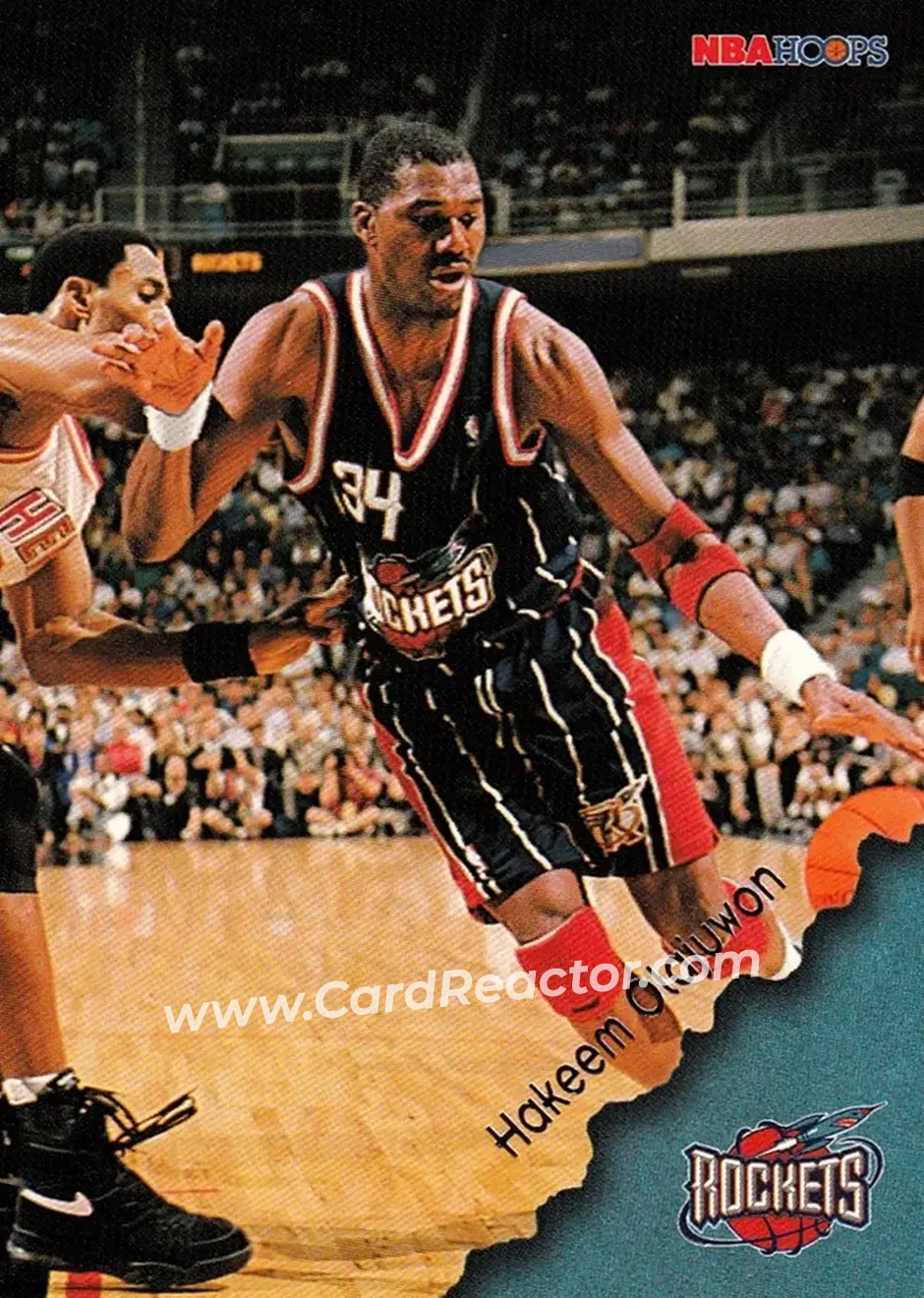 1996-97 Hoops #63 - Hakeem Olajuwon - Houston Rockets - Front