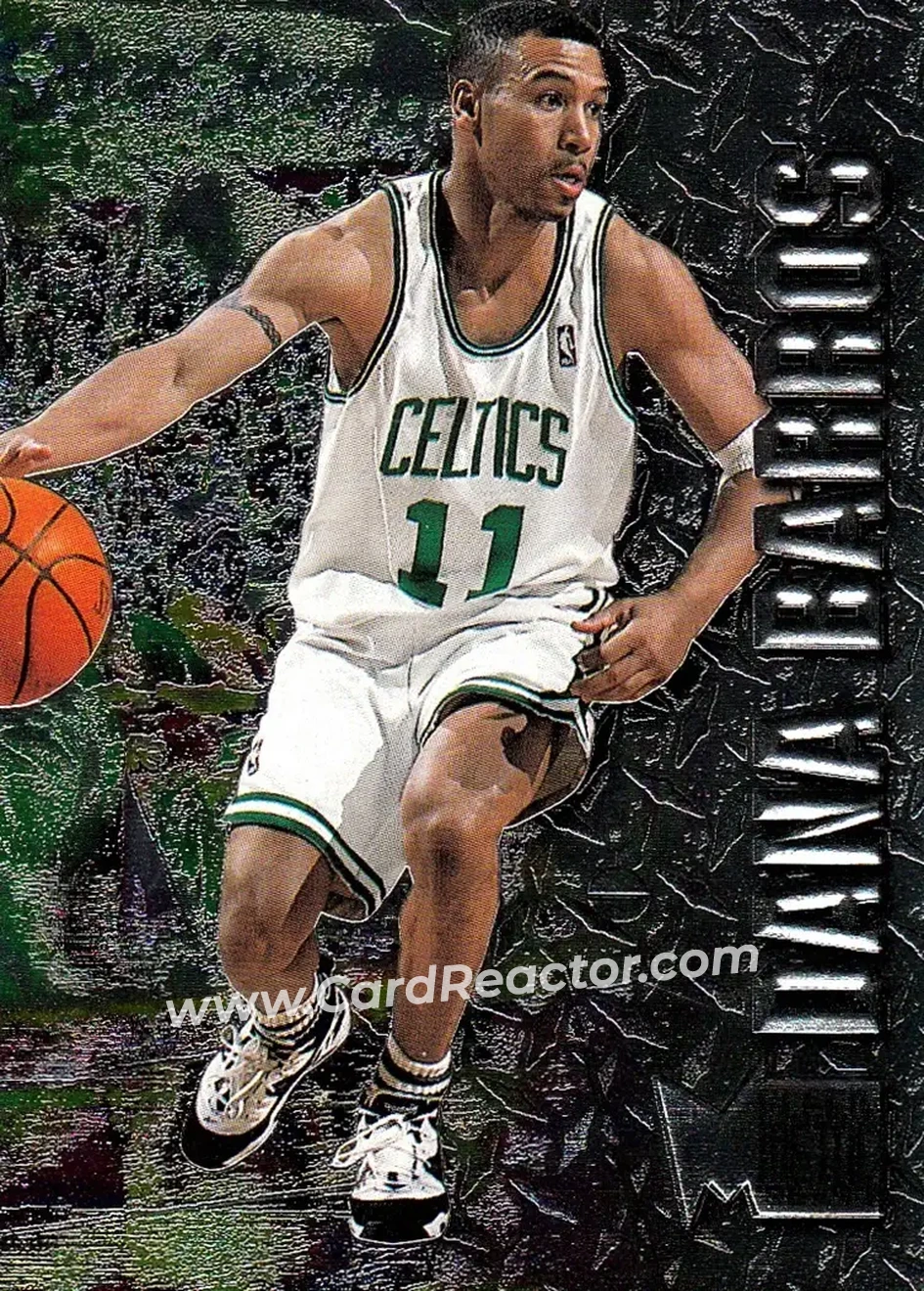 1996-97 Metal #4 - Dana Barros - Boston Celtics - Front