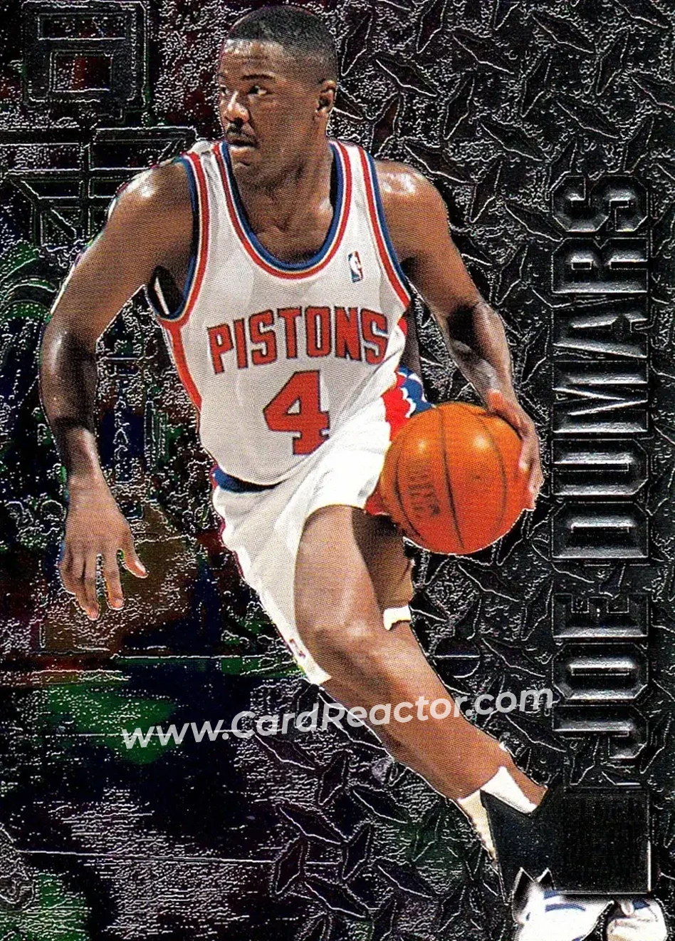 1996-97 Metal #28 - Joe Dumars - Detroit Pistons - Front