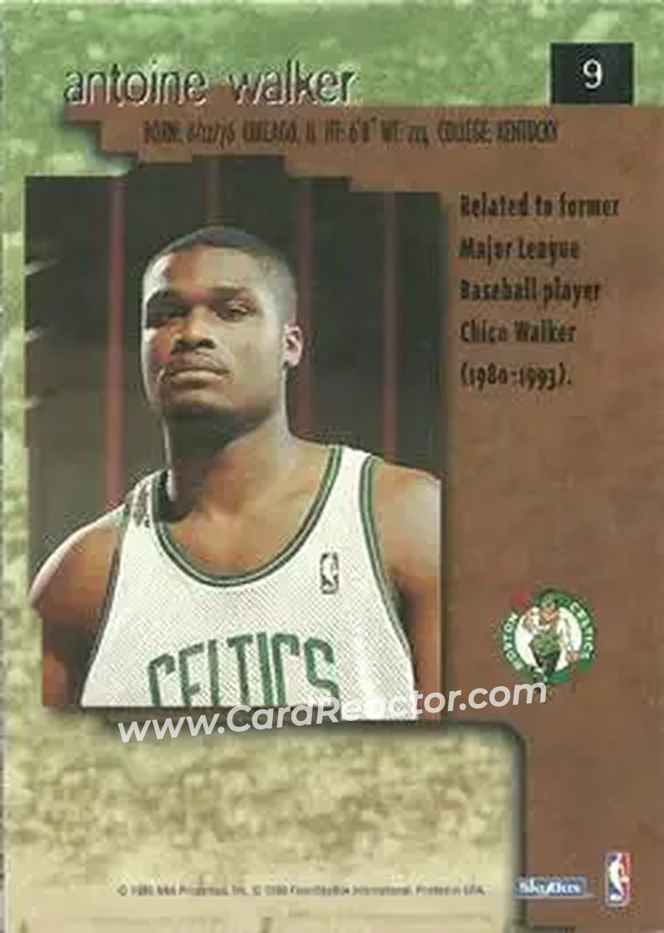 1996-97 SkyBox Premium #9 - Antoine Walker - Boston Celtics - Back