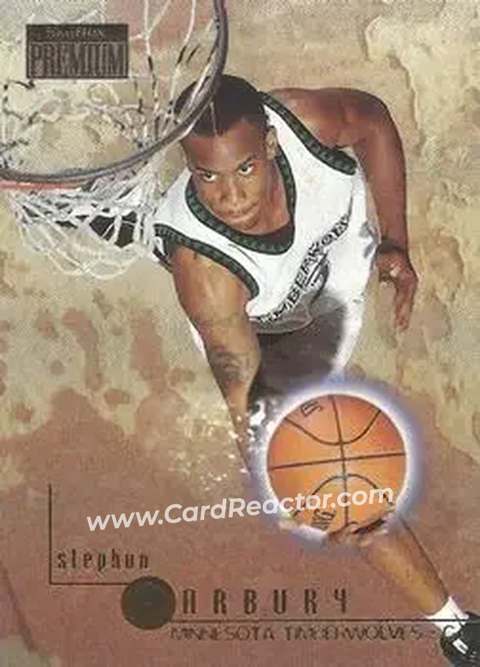 1996-97 SkyBox Premium #69 - Stephon Marbury - Minnesota Timberwolves - Front